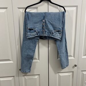 GAP Light Blue High-Rise Button-Fly Women's Jeans